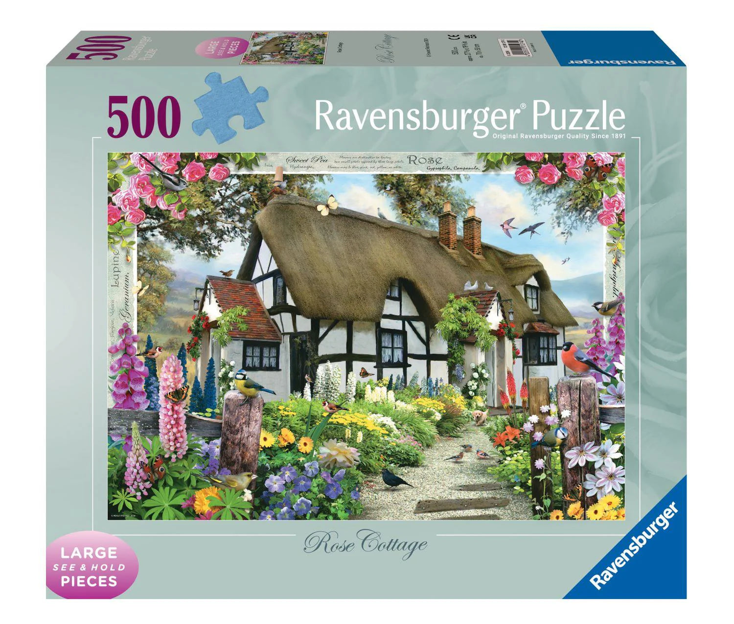 Ravensburger Rose Cottage 500 Large Piece Format Puzzle image 0