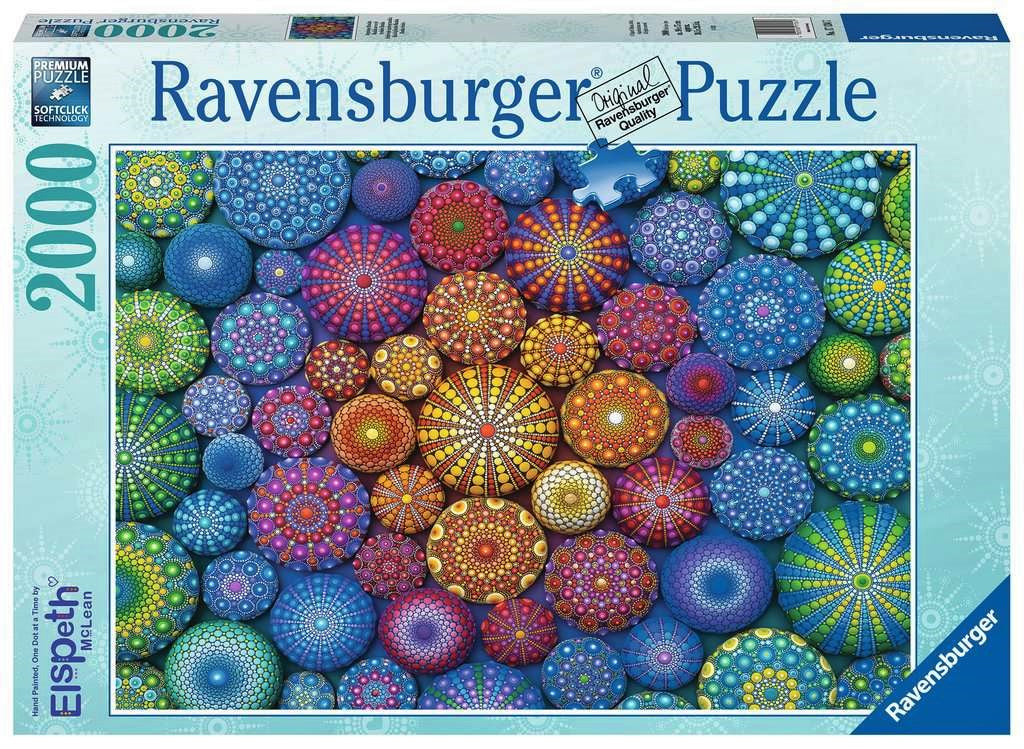 Ravensburger Radiating Rainbow Mandalas 2000 Piece Puzzle image 0