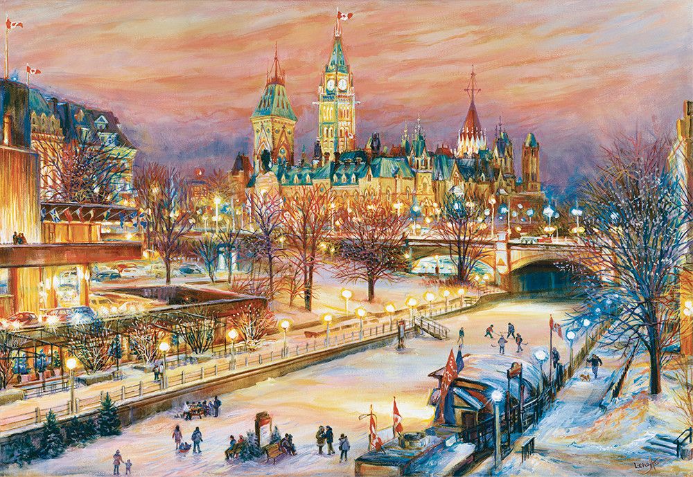 Ravensburger Canadian Collection Ottawa Winterlude Festival 1000 Piece Puzzle image 1