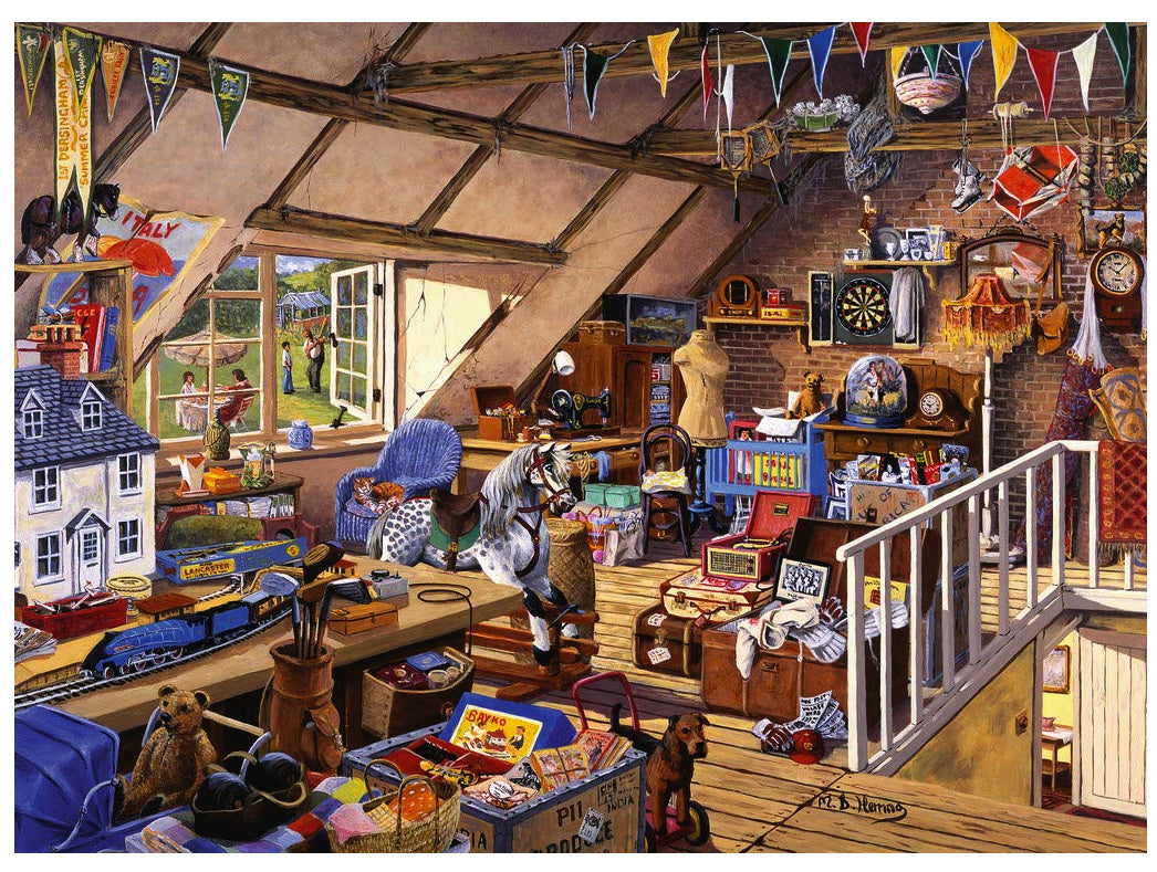 Ravensburger Grandmas Attic 500 Large Piece Format Puzzle image 1