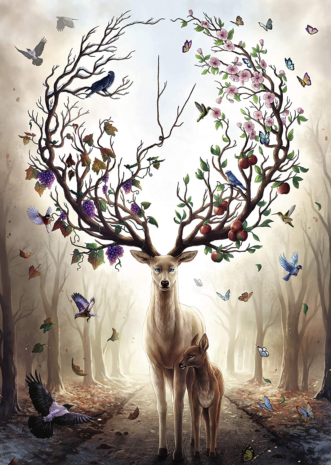 Ravensburger Magical Deer 1000 Piece Puzzle image 1