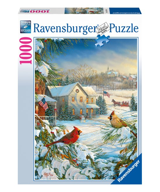Ravensburger Winter Cardinals 1000 Piece Puzzle image 0