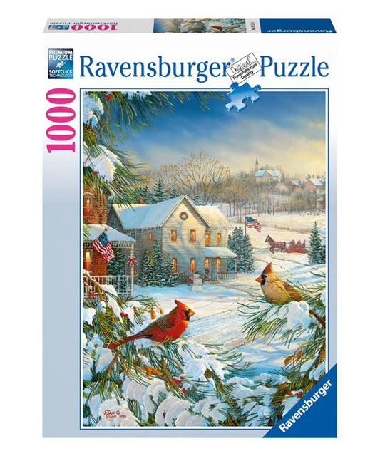 Ravensburger Winter Cardinals 1000 Piece Puzzle image 0