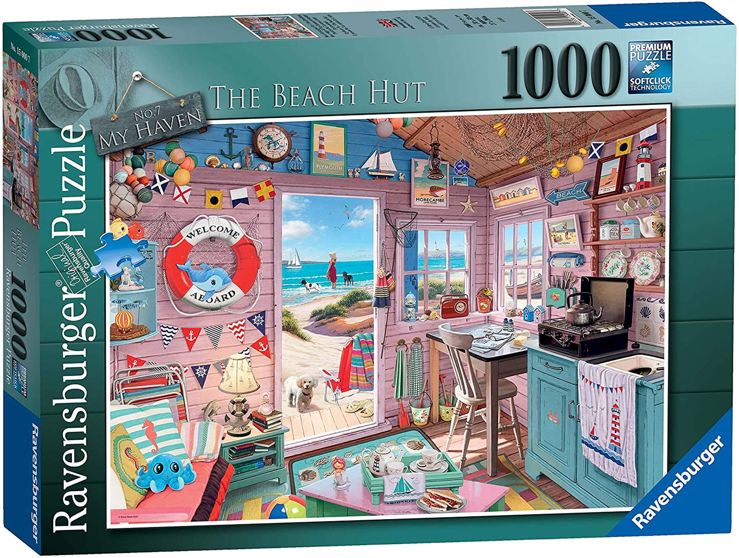 Ravensburger My Haven No. 7 The Beach Hut 1000 Piece Puzzle image 0
