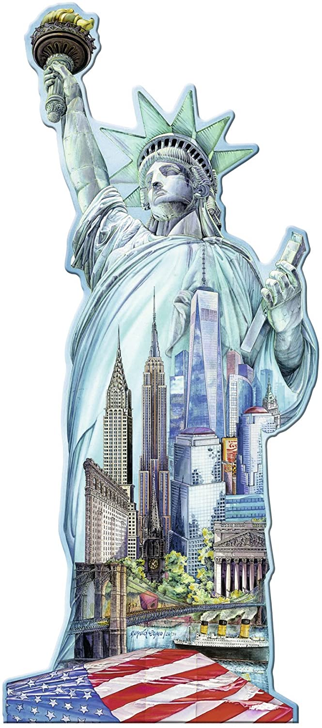 Ravensburger Silhouette Statue of Liberty New York 1000 Piece Puzzle image 1
