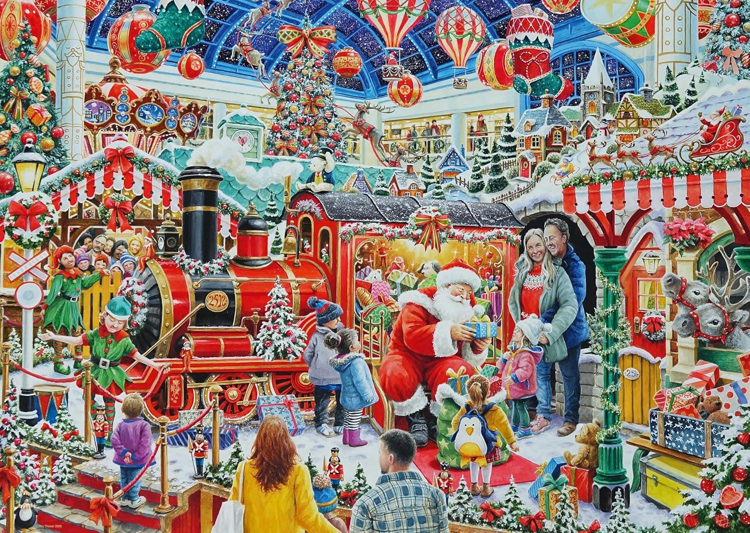 Ravensburger 2025 Christmas Limited Edition - No. 29 Santa's Steam Train Grotto 1000 Piece Puzzle image 1