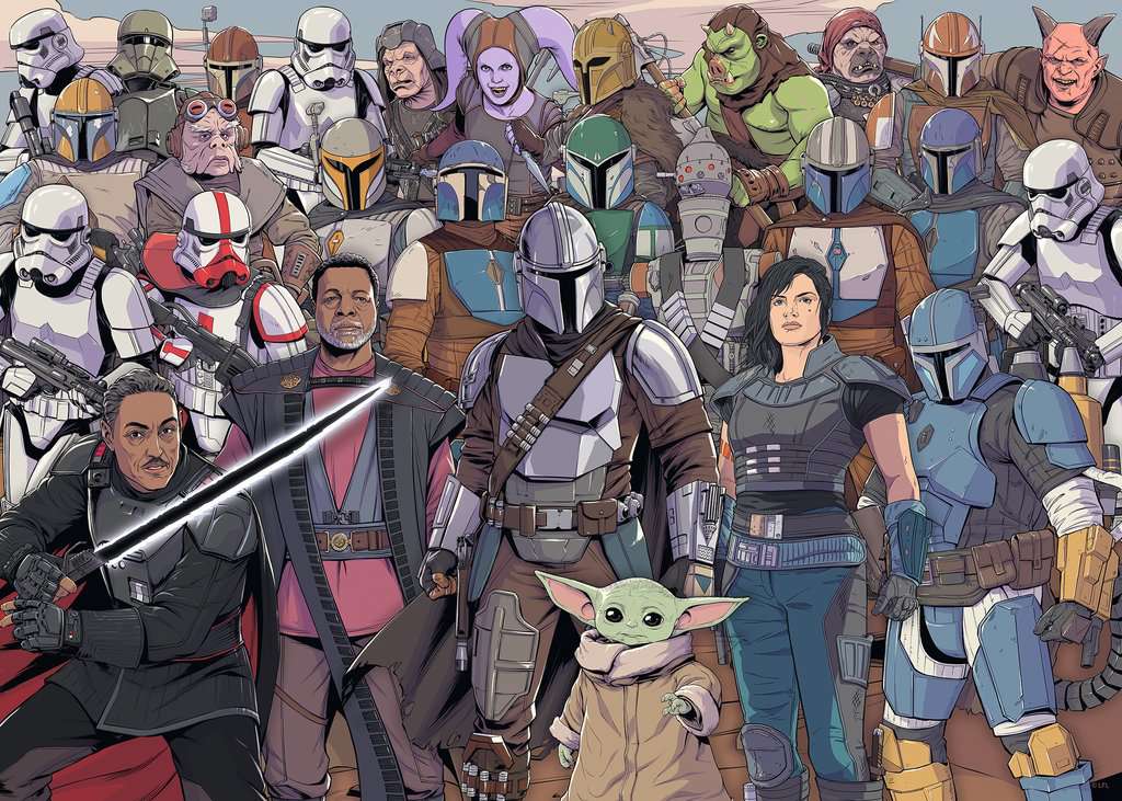 Ravensburger Star Wars The Mandalorian Challenge 1000 Piece Puzzle image 1