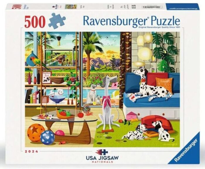 Ravensburger Greg Paprocki Pets of Palm Springs 500 Piece Puzzle image 0