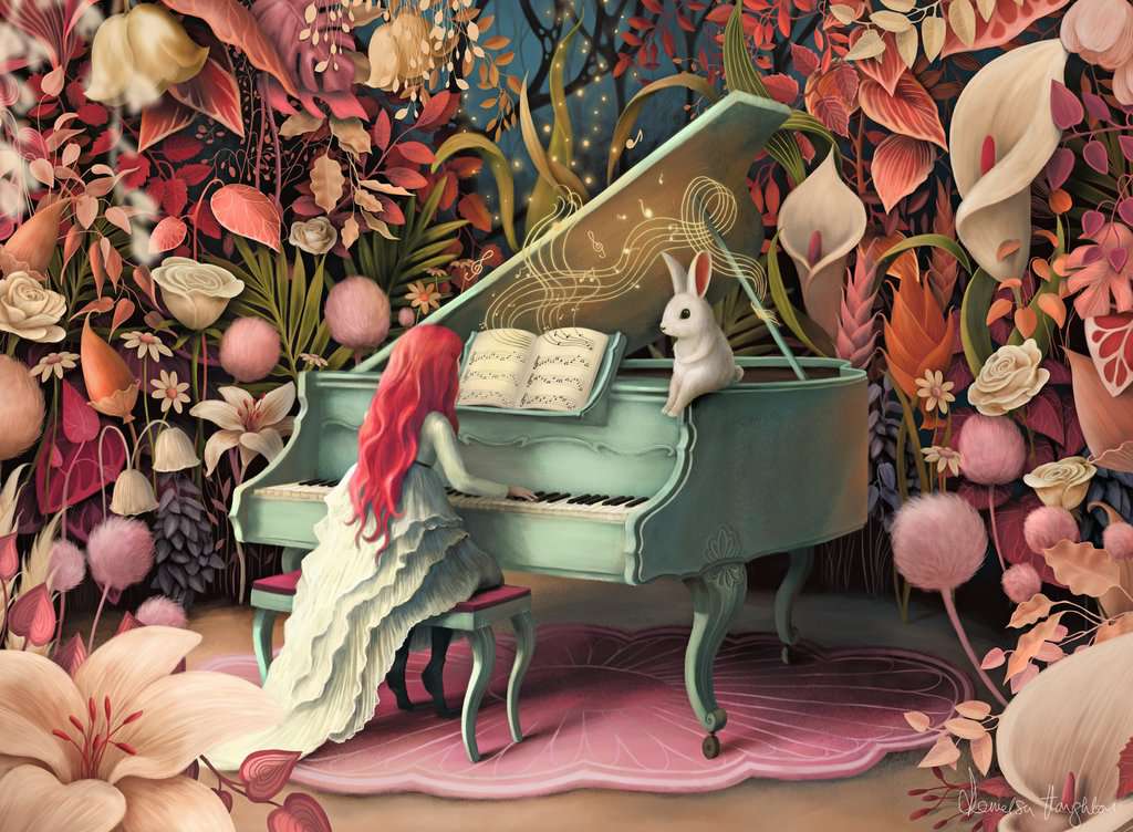 Ravensburger Demelsa Haughton Rabbit Recital 500 Piece Puzzle image 1