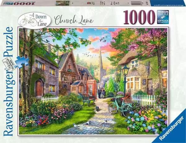 Ravensburger Down the Lane No.4 : Church Lane 1000 Piece Puzzle image 0