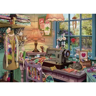 Ravensburger The Sewing Shed 1000 Piece Puzzle (square box, newer packaging) image 1