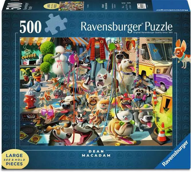 Ravensburger Dean MacAdam The Dog Walker 500 Large Piece Format Puzzle image 0
