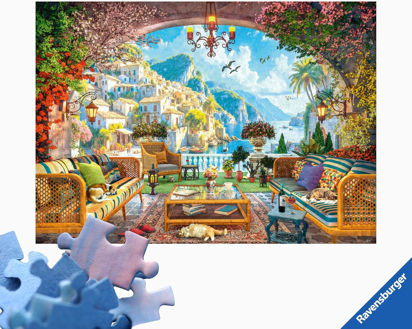 Ravensburger Mediterranean Terrace View 1000 Piece Puzzle image 1