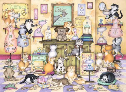 Ravenburger Linda Jane Smith Vintage No. 17 Crazy Cats Tabby & Co 500 Piece Puzzle image 1