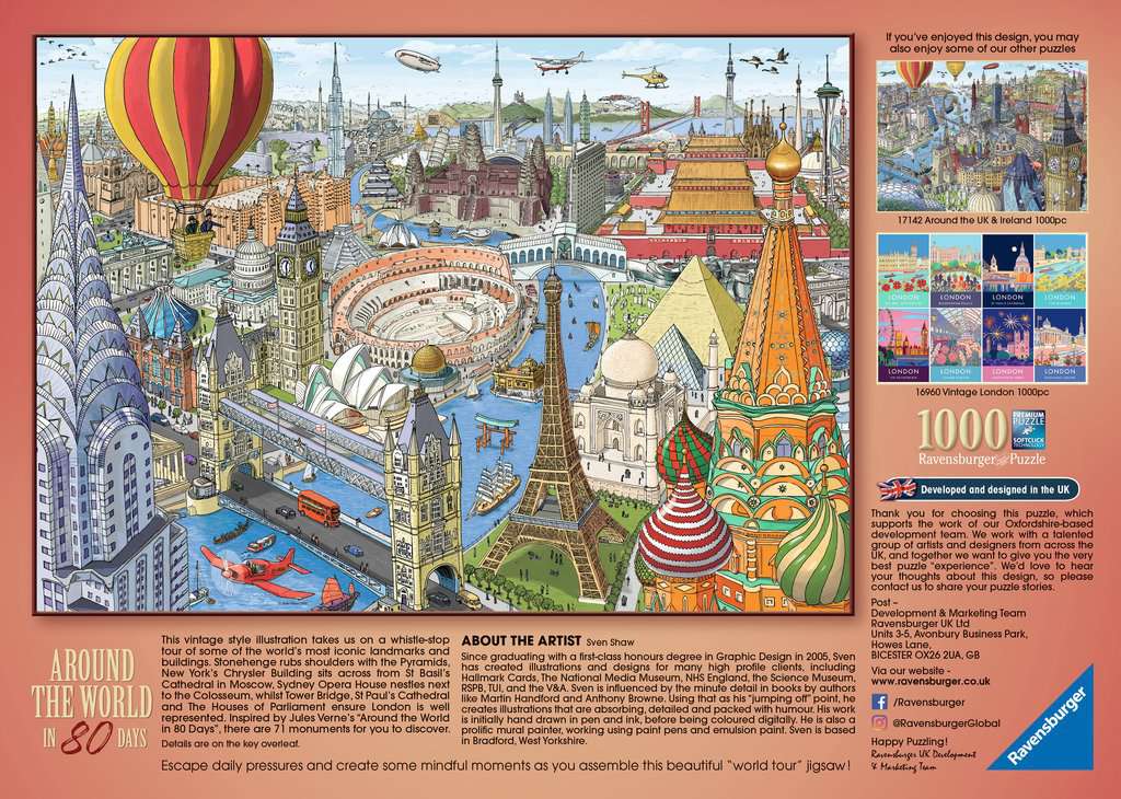 Ravensburger Around the World in 80 Days 1000 Piece Puzzle image 2