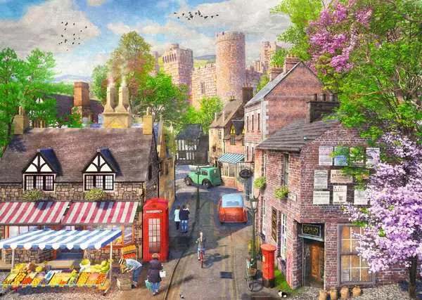 Ravensburger Down The Lane No 5 Castle Lane 1000 Piece Puzzle image 1