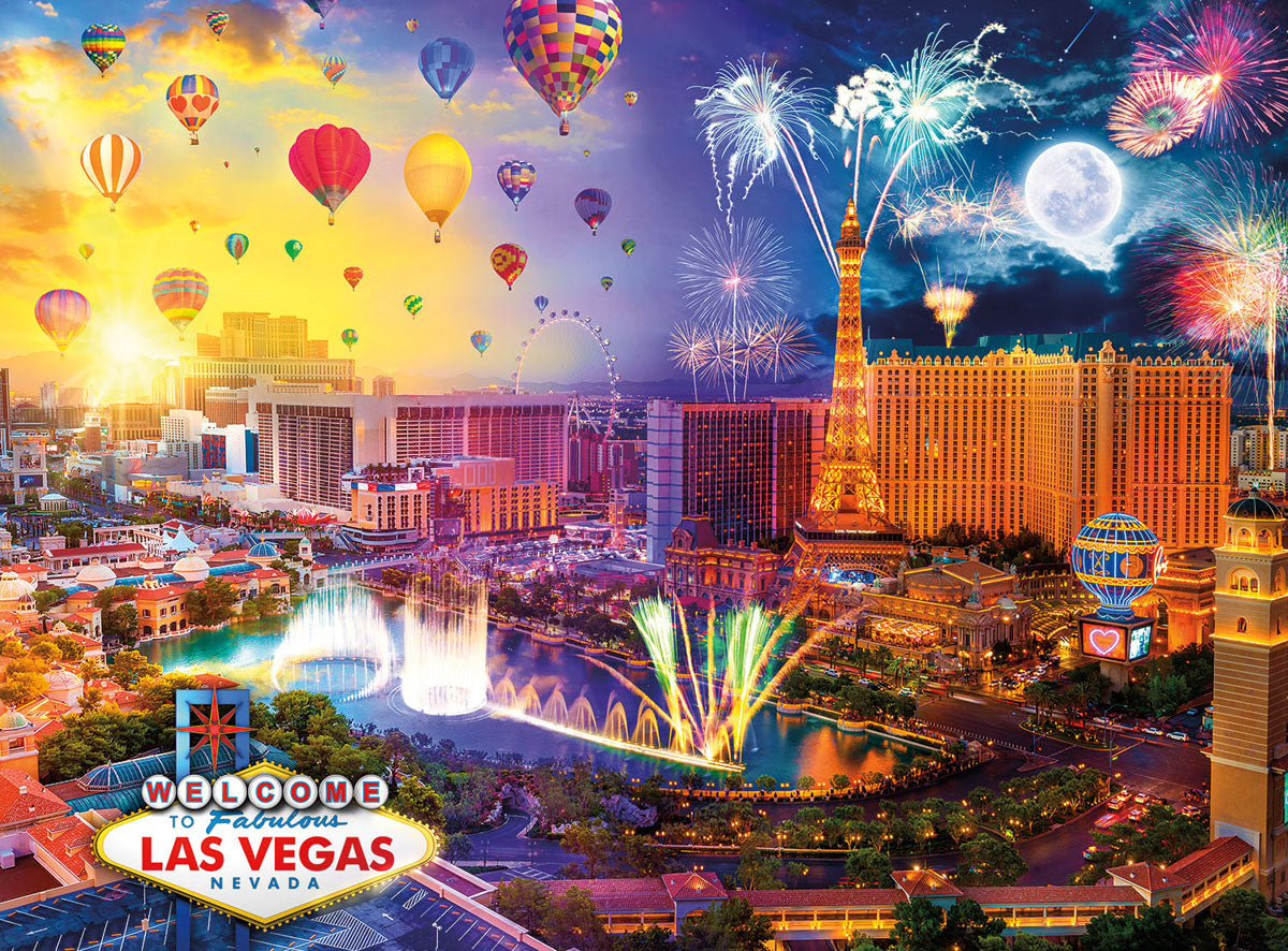 Buffalo Games Night & Day Fabulous Las Vegas 1000 Piece Puzzle image 1