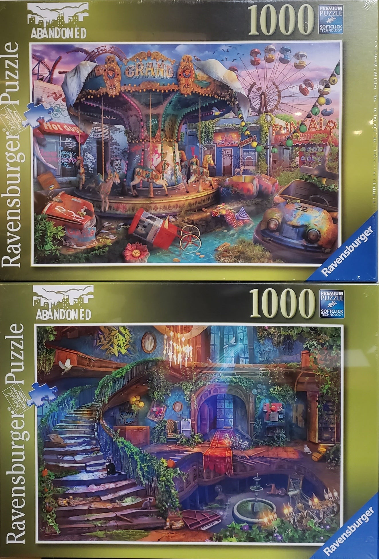 Ravensburger 2 Abandoned Place 1000 Piece Puzzle Bundle image 0