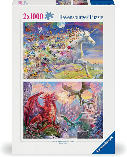 Ravensburger Unicorn and Dragon - 2 x 1000 Piece Puzzle image 0