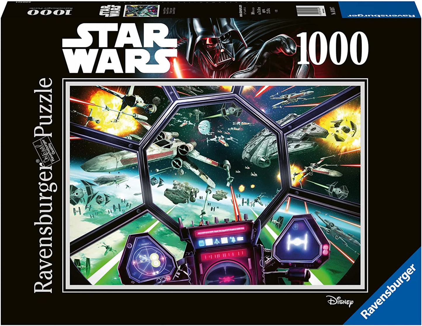 Ravensburger Star Wars Tie Fighter Cockpit 1000 Piece Puzzle image 0