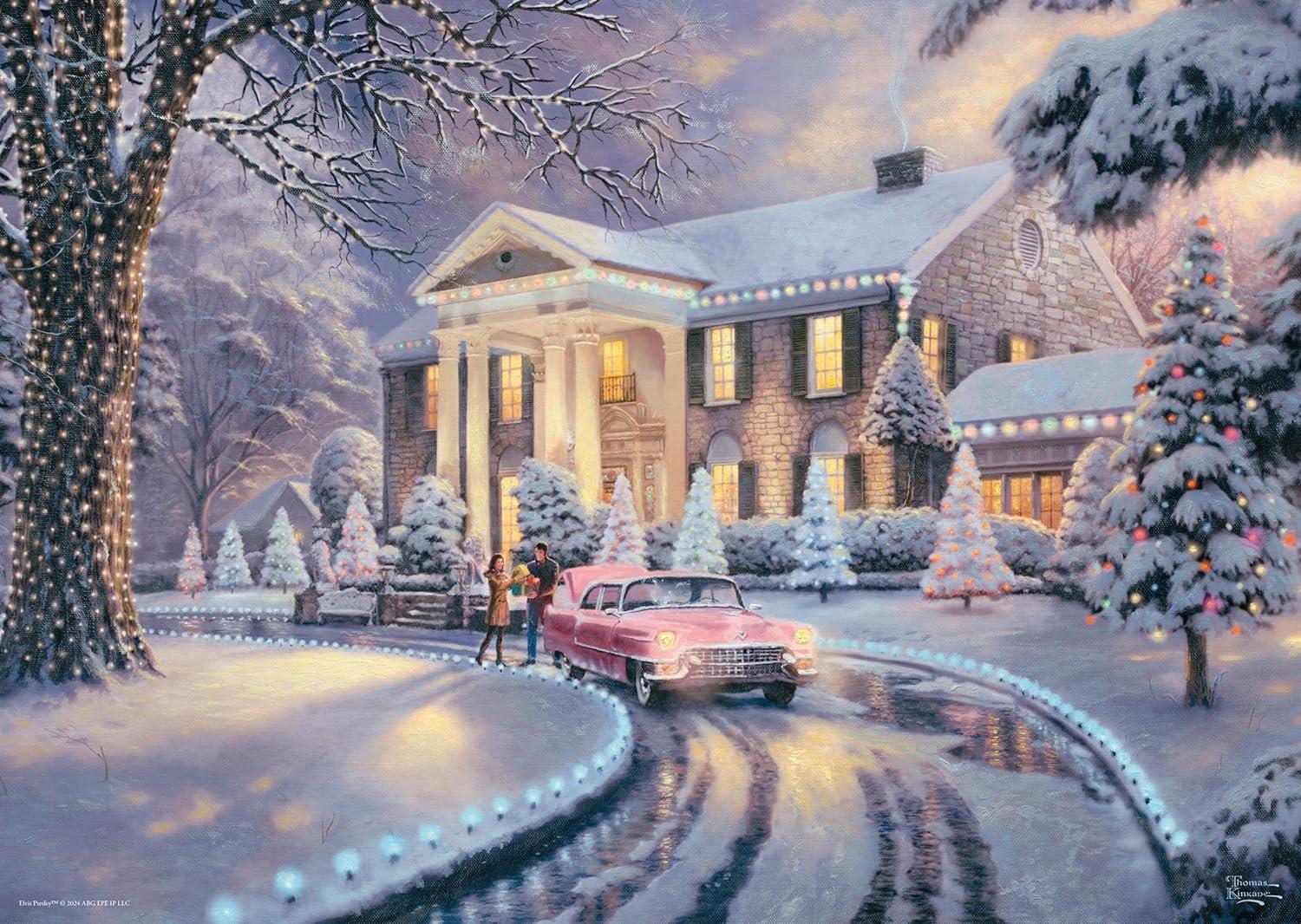 Schmidt Thomas Kinkade Graceland Christmas 1000 Piece Puzzle image 1