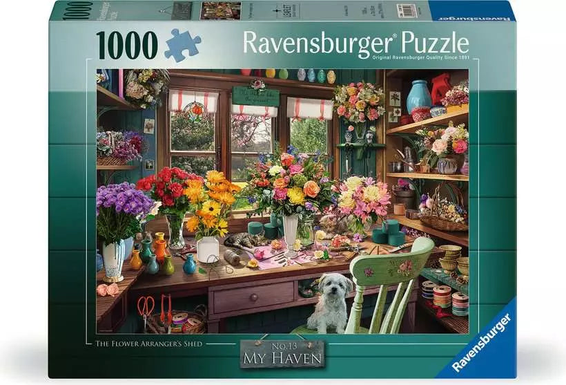 Ravensburger My Haven No. 13 The Flower Arranger's Shed 1000 Piece Puzzle image 0