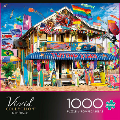 Buffalo Games Vivid Collection Surf Shack 1000 Piece Puzzle image 0