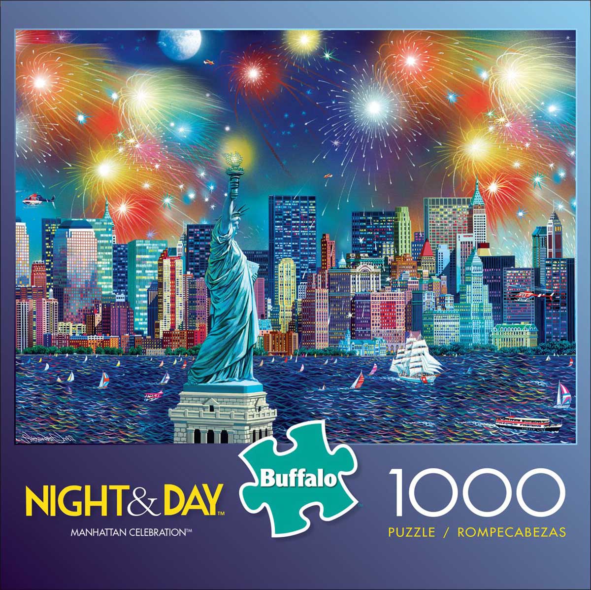 Buffalo Games Night & Day Manhattan Celebration 1000 Piece Puzzle image 0