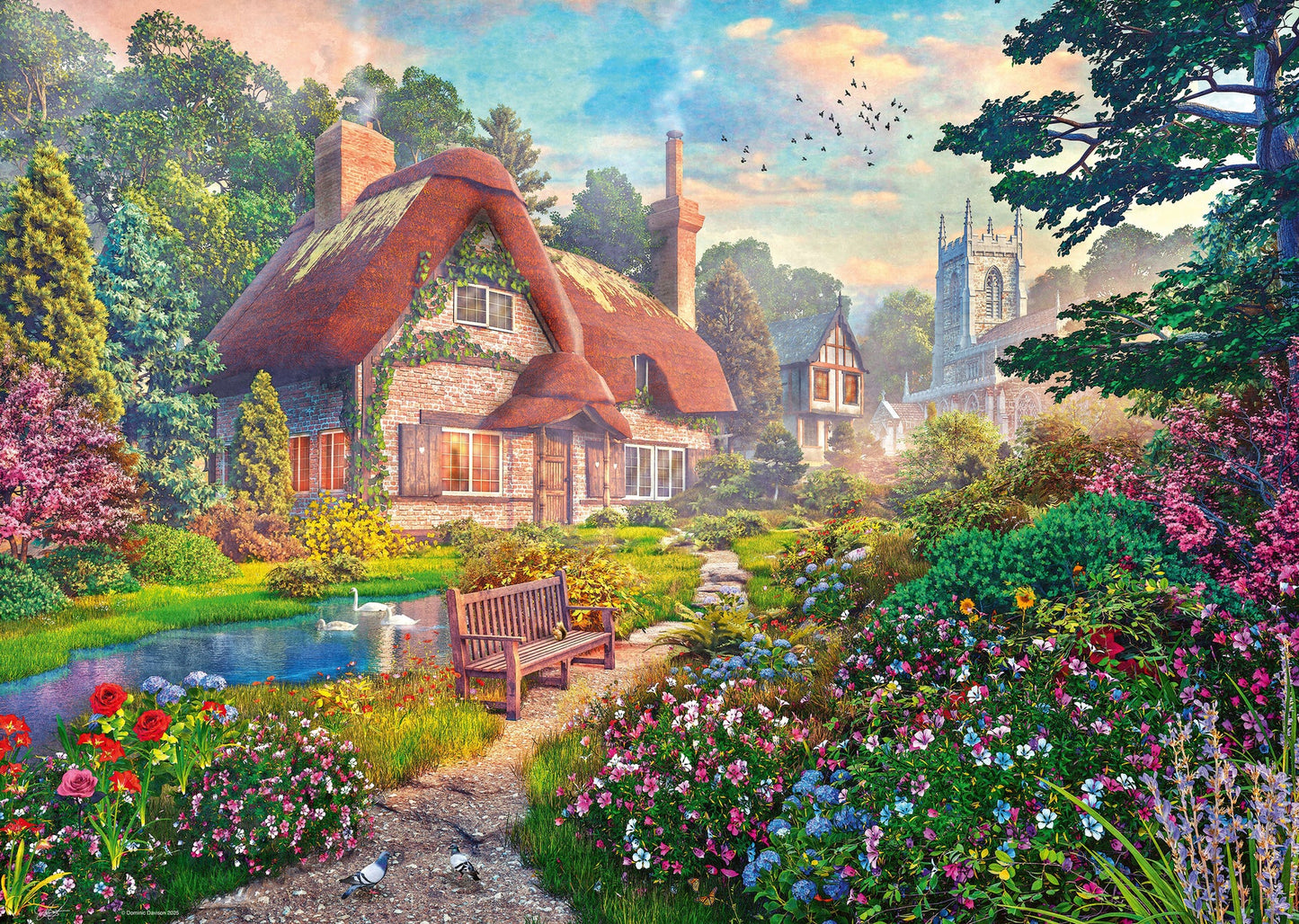 Ravensburger Oak Tree Cottage 1000 Piece Puzzle image 1