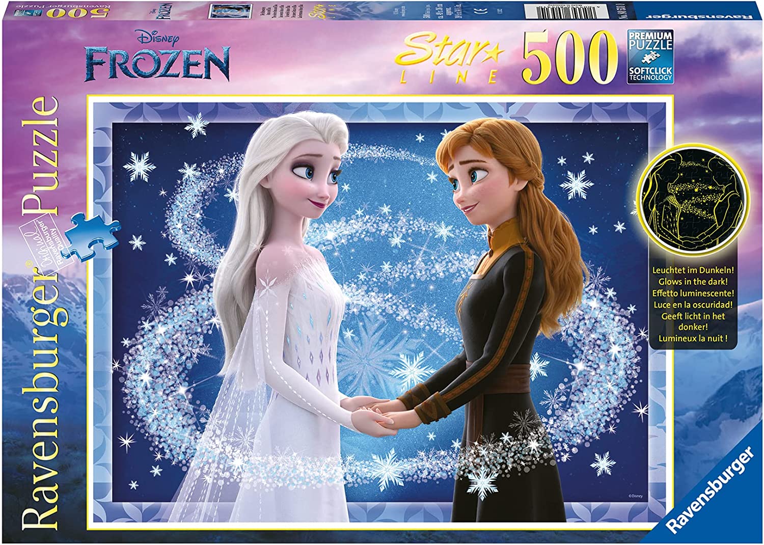 Werkloos broeden Verblinding Ravensburger Disney Frozen Anna and Elsa (Glows in the dark) 500 Piece  Puzzle – The Puzzle Collections