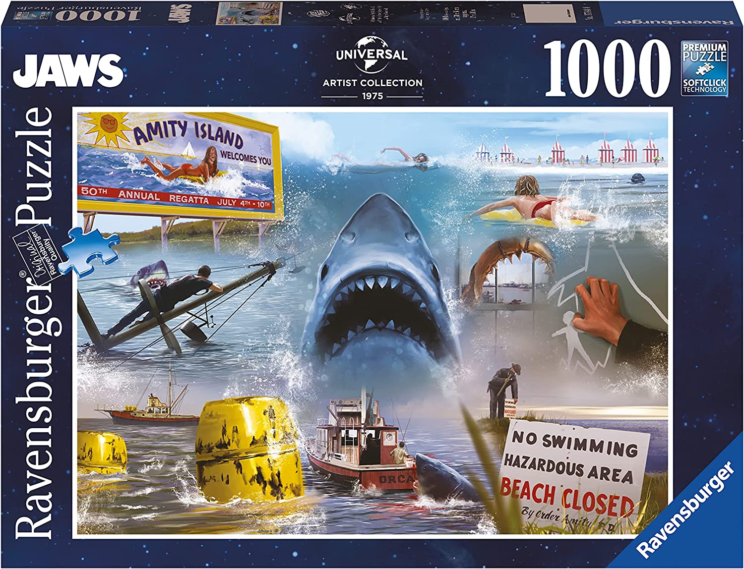 Ravensburger Universal Artist Collection Jaws 1000 Piece Puzzle