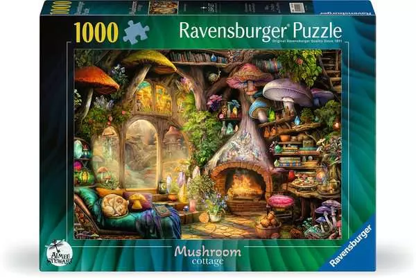 Ravensburger Aimee Stewart Mushroom Cottage 1000 Piece Puzzle